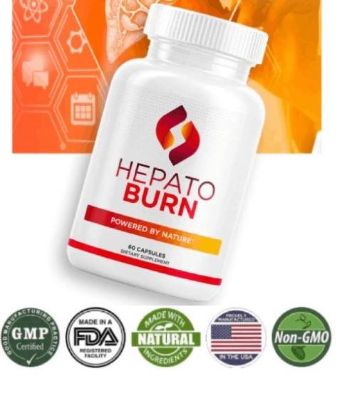 HepatoBurn dietary supplement bottle for liver health and weight support